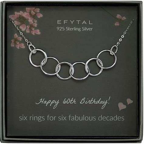 Efytal Happy Th Birthday Gifts For Women Necklace Sterling Silver