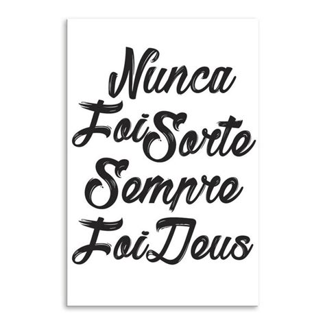 Placa Decorativa Em Mdf Nunca Foi Sorte Sempre Foi Deus 20x30 Leroy