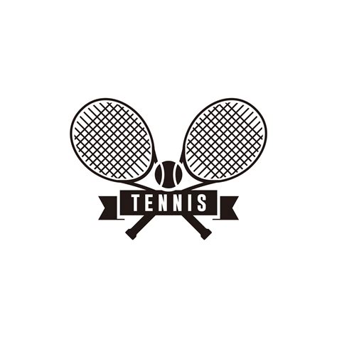 icono de diseño de logotipo minimalista de tenis raquetas de tenis