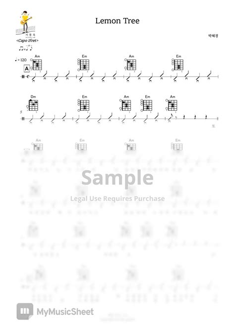 박혜경 Lemon Tree 박혜경 Guitar Tab Sheets By 서동욱