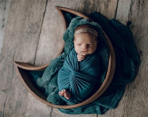 Newborn Props Wood Props Photography Prop Handmade Wooden Moon Etsy