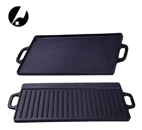 Plancha Churrasquera Reversible Fierro Fundido X Cm Cuotas Sin