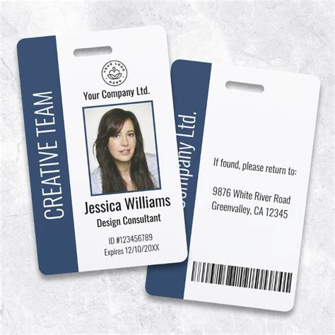 Personalized Corporate Employee ID Badge Blue | Zazzle | Corporate id ...