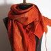 Silk Wool Scarf Shawl Wrap Pashmina Orange Rust Nuno Felted Etsy