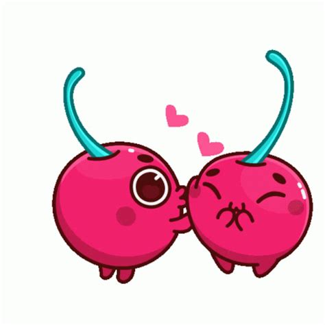 Hot Cherry Kissing Sticker Hot Cherry Kissing Kiss Discover Share GIFs Gifs Sticken