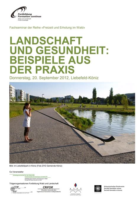 Landschaft Und Gesundheit Beispiele Aus Der Praxis