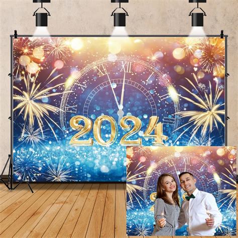 Ofila Shining Happy New Year Backdrop X Ft Firework Background