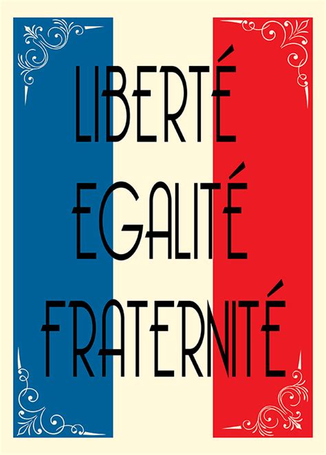 Sticker Mural Liberté Égalité Fraternité Tenstickers