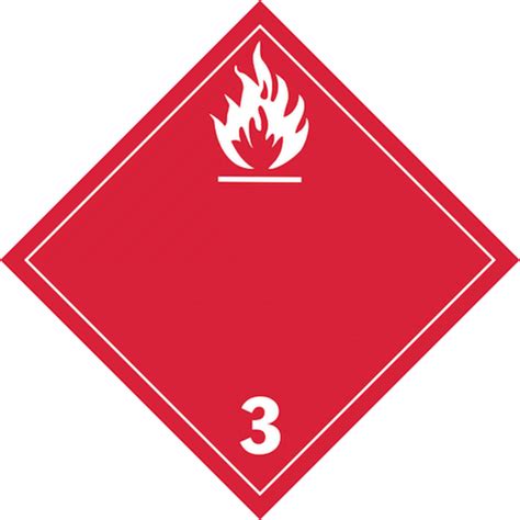 IATA Flammable Liquids Paper Labels 4" x 4"