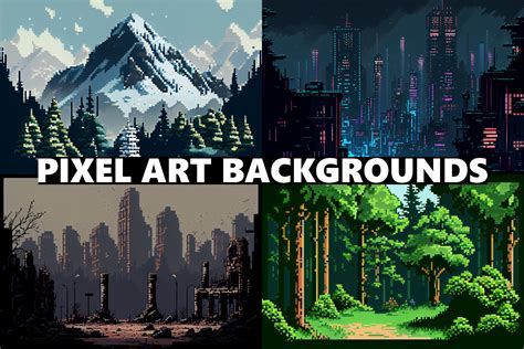 Pixel Art Style Backgrounds by Jamon