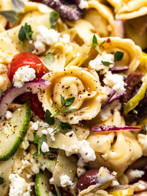 Greek Tortellini Pasta Salad Fork In The Kitchen