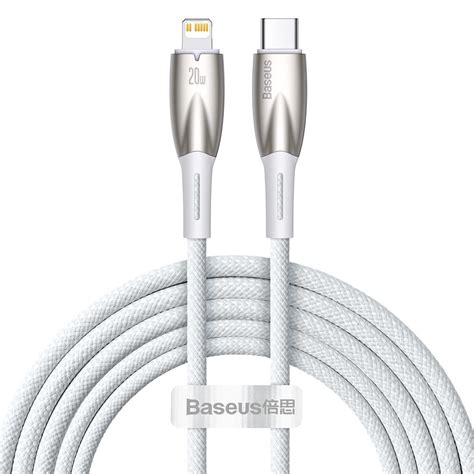 Baseus Glimmer Braided Usb C To Lightning Cable W M Skroutz Gr