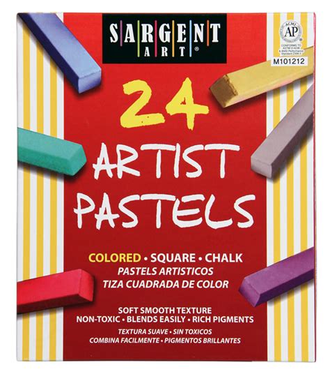 Square Chalk Pastels 24 Color Set Sargent Art