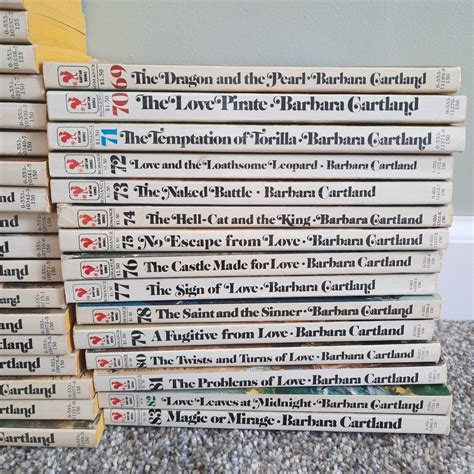 Lot Vintage Barbara Cartland Romance Novel Library Of Love