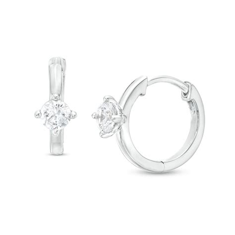 12 Ct Tw Certified Lab Created Diamond Solitaire Hoop Earrings In