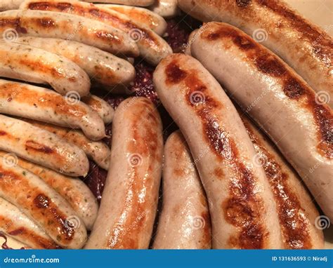 Traditional Grilled German Sausage Stock Image Image Of Protein