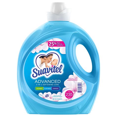 Suavitel Advanced Field Flowers Liquid Fabric Softener Blue 160 Oz