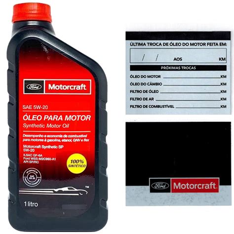 Óleo De Motor Ford Motorcraft 5w20 100 Sintético Ka Focus Ecospost