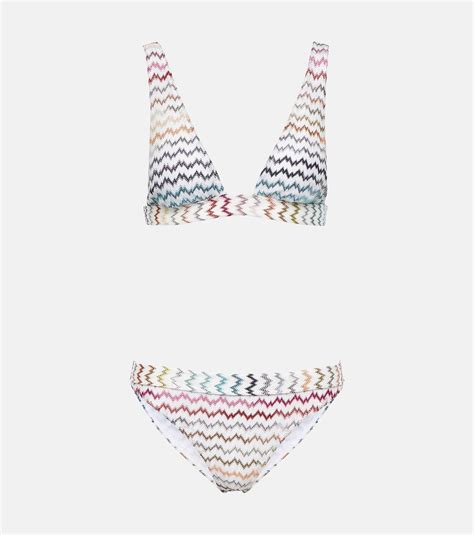 Missoni Zig Zag Lame Bikini In White Lyst