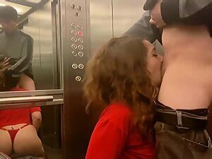 Risky Sex With A Curvy Girl In An Elevator Voyeurs HD