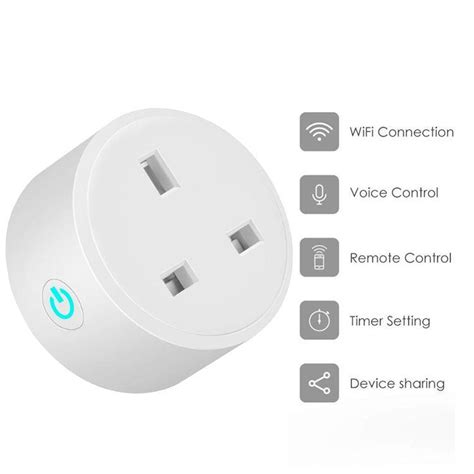 Twin Pack Smart Plug - WIFI Smart Home Timer 16A Alexa / Google Voice ...