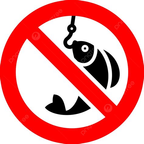 Forbidden Sign Clipart Vector No Fishing Forbidden Sign Sea