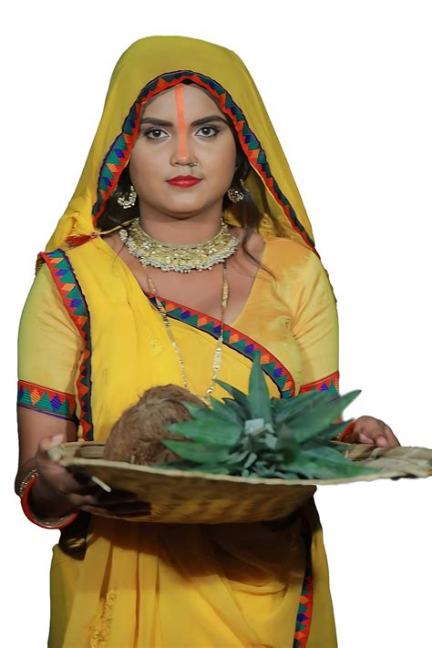 Chhath puja women transparent png images