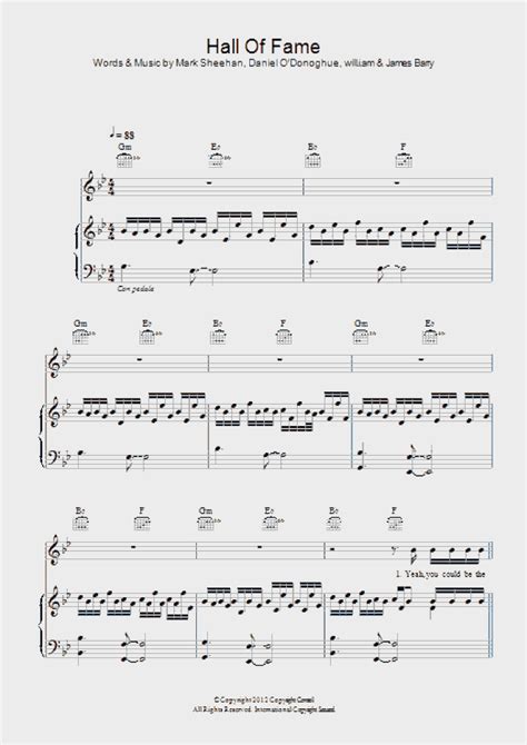 Hall of Fame Piano Sheet Music | OnlinePianist