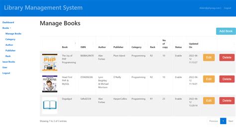 Library Management System With PHP MySQL PHPZAG