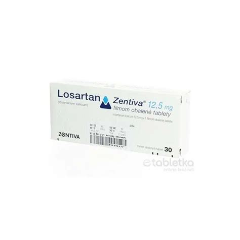 Losartan Zentiva 12 5 mg filmom obalené tablety etabletka