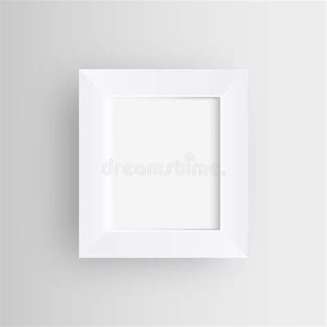 White Realistic Square Blank Frame Empty White Frame Mockup Template