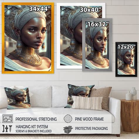 Designart Exquiste African Woman Design Iii African American Framed Art Print Bed Bath