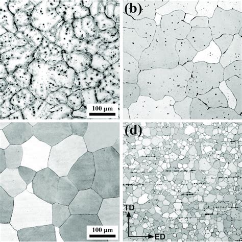 Optical Micrographs Of Mg Zn Nd Zr Alloy In Different States A