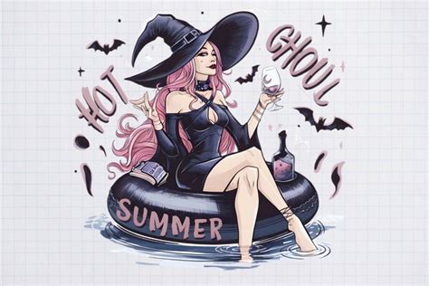 Halloween Witch Hot Ghouls Summer Sublimation Png