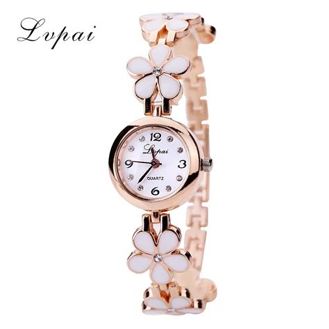 Lvpai Brand Luxury Crystal Gold Watches Women Fashion Bracelet Quartz