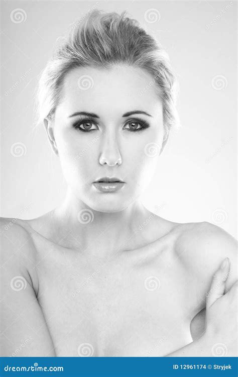 Bodyscape Of A Nude Woman With Wet Stomach And Back Lighting Art Stock Image CartoonDealer