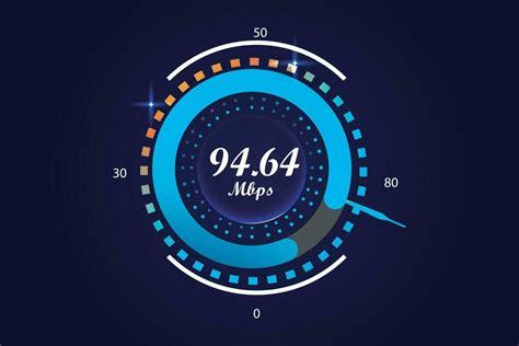 Vector Illustration Of Internet Speed Test Suitable For Visualizing