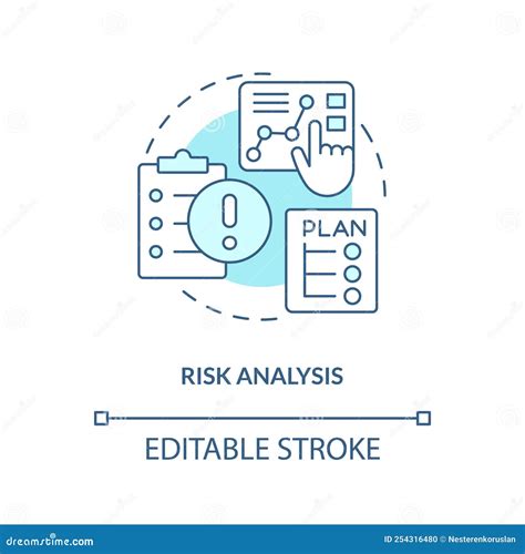 Risk Analysis Turquoise Concept Icon Stock Vector Illustration Of