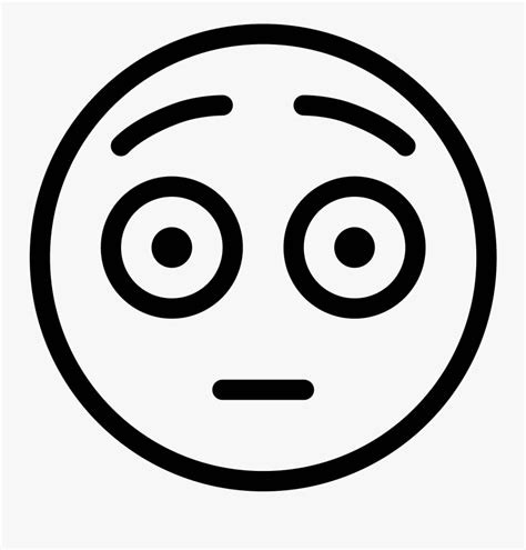 Embarrassed Emoji Black And White Free Transparent Clipart Clipartkey