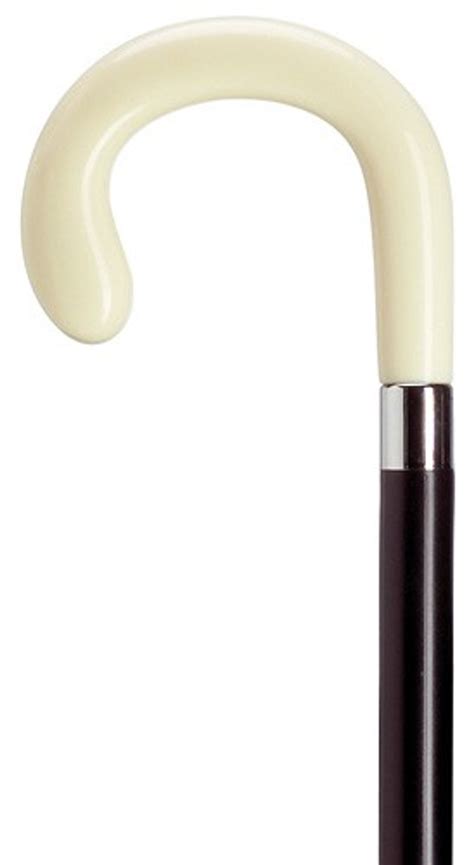 Mens White Ivory Crook Handle Walking Cane Exquisite Canes