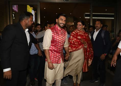 Newlyweds Deepika Padukone Ranveer Singh Touch Down In Mumbai After