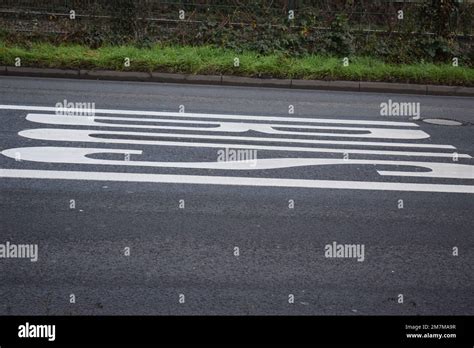 bus lane between the directional lanes Stock Photo - Alamy