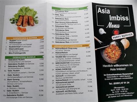 Carta Del Pub Y Bar Asia Imbiss Bautzen