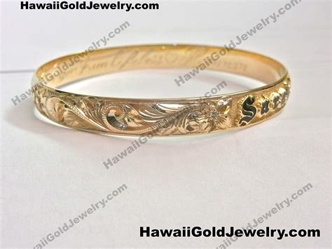 Custom Hawaiian Gold Jewelry Bracelets - Hawaii Gold Jewelry - Hawaiian Gold Jewelry