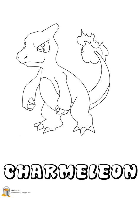 Pokemon Charmeleon Para Colorear Y Pintar Colorea Tus Dibujos Images