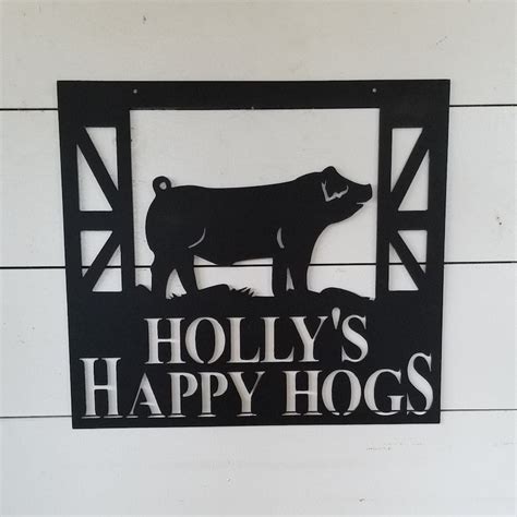 Show Pig 4h County Swine Animal Plaque Sign Stall Marker Etsy