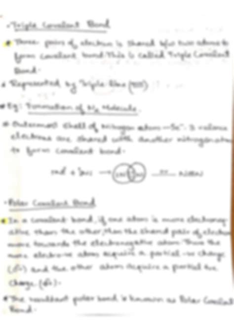 Solution Covalent Bond St Bsc Biochemistry Notes Studypool