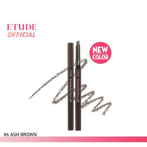 Etude Drawing Eye Brow 6 Ash Brown อีทูดี้ ดินสอเขียนคิ้ว จำนวน 1