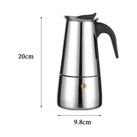 Ljxge Stovetop Espresso Maker Stainless Steel Moka Pot Italian Style Coffee Maker Espresso