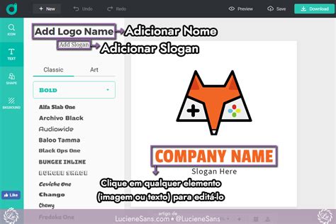 Ferramenta Para Criar Logos Gr Tis Online Designevo Luciene Sans